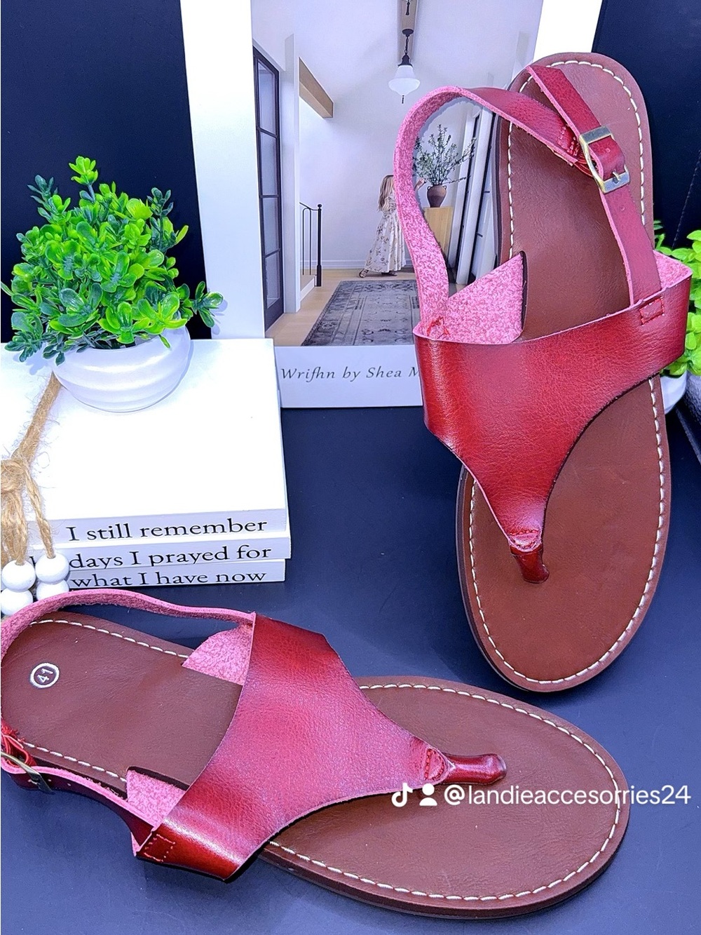 Elegant Red Women's Sandals